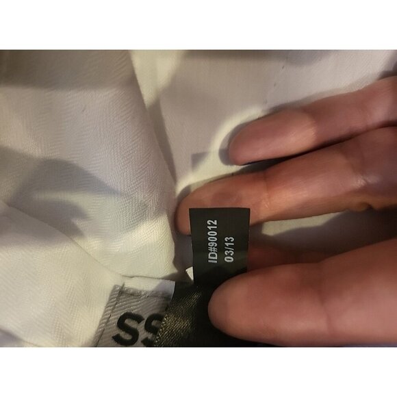 Express Photographer Seersucker Pants Gray White Mens 31x32 Dress Flat Front - Picture 8 of 10